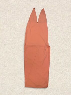 NIGHTWALKER Coral Maxi Dress with Deep V